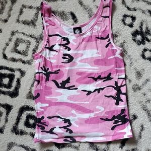 Pink Camo Tank Top - Medium